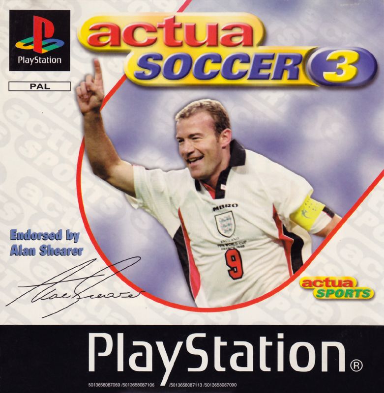 Actua Soccer 3 box art for Playstation